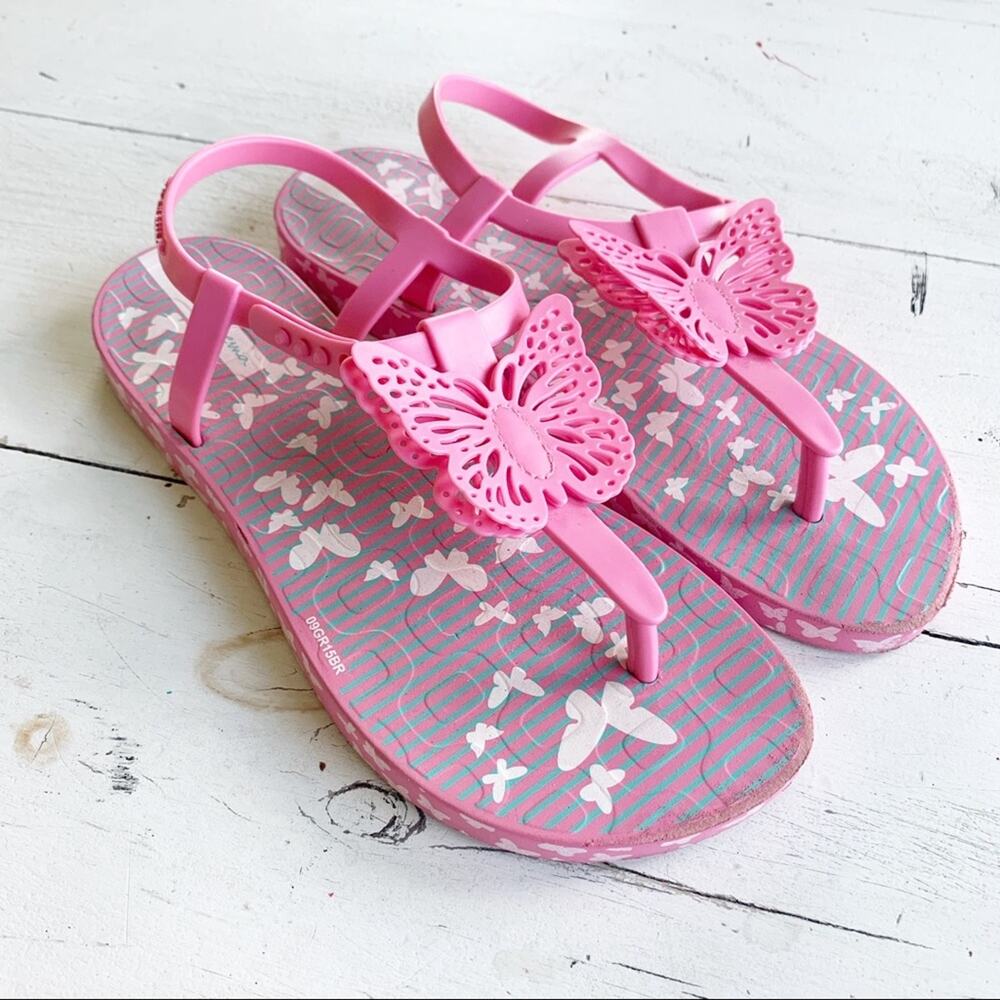 Ipanema Pink Butterfly Jelly Sandals Girls 3